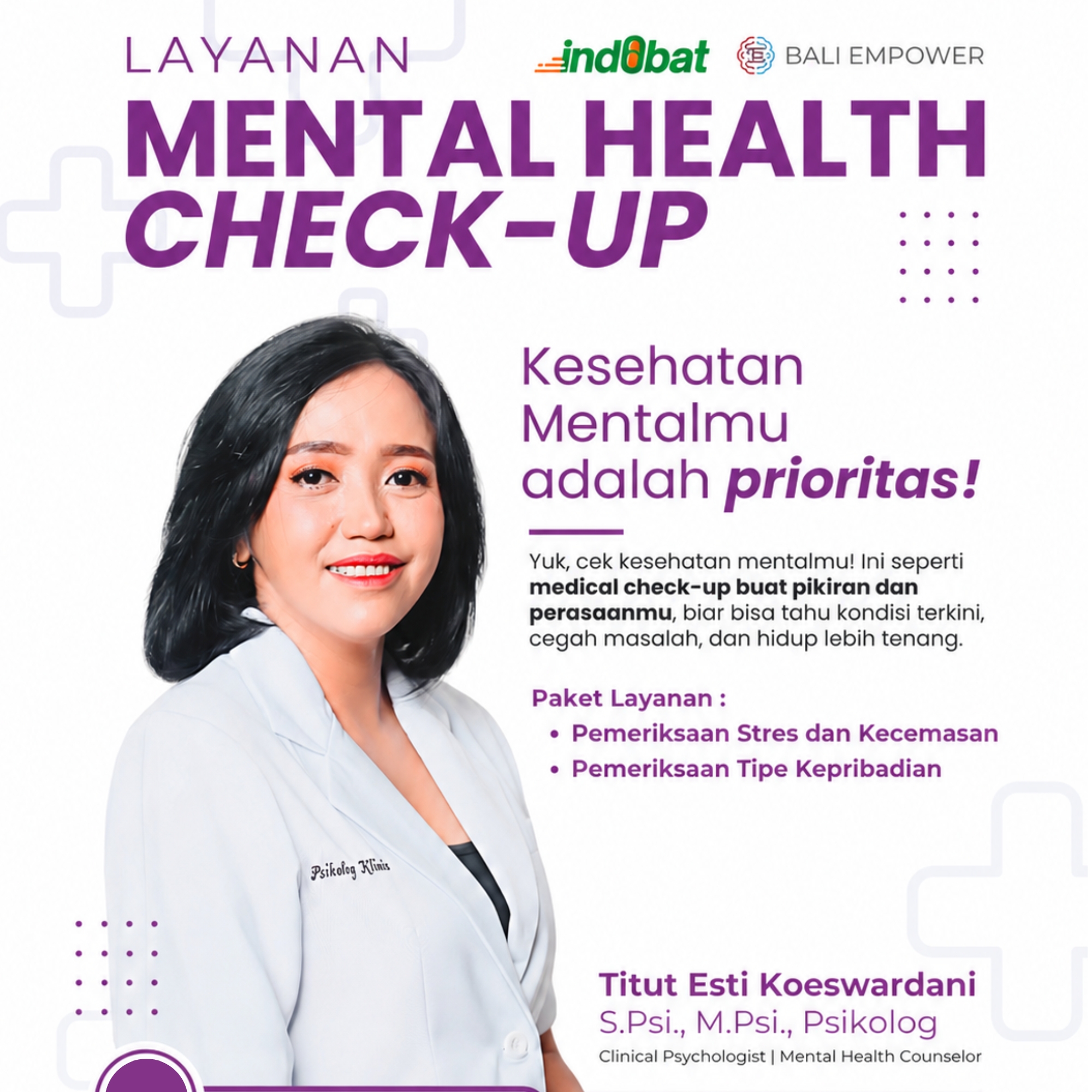 Pemeriksaan Kesehatan Mental bersama Bali Empower